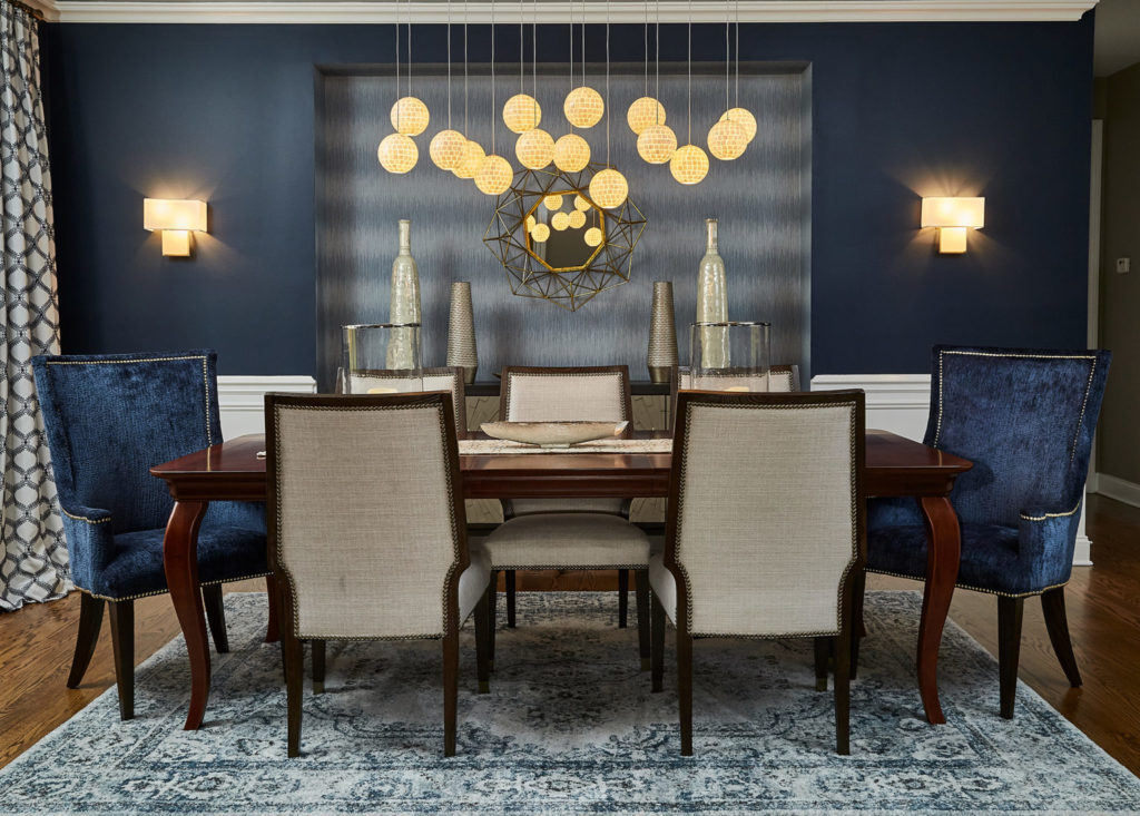 transitional style dining room 