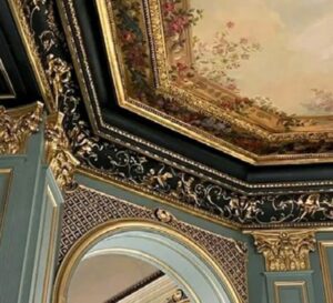 ornate molding and luxurious finishes